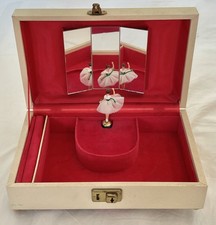 Vintage White Mirror Ballerina Music Box Plays “I Could Have Danced All Night”