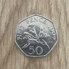 BAILIWICK OF GUERNSEY 50p 1997 - FREESIA FLOWERS 50p COIN
