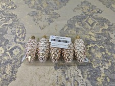 Topways Pine Cone Christmas Tree Baubles Ornaments, Shiny Matte Shatterproof Dec