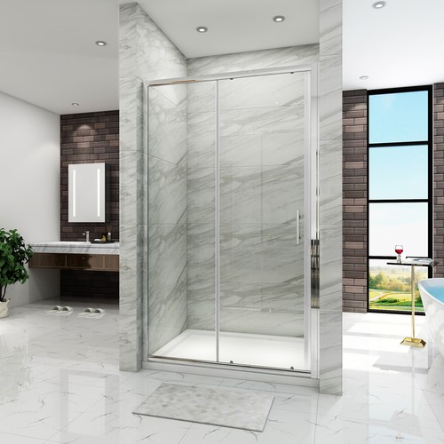 Shower enclosure and tray - and,