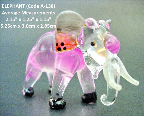 Miniature glass elephant tusks - miniature,