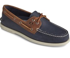 Sperry Top Sider A/O 2 Eye Navy & Brown Leather Boat/Deck Shoes All Sizes SALE