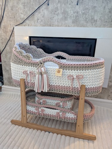 Crochet moses basket set 2 - crochet,