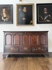 Massive Antique 18th Century Welsh Oak Mule Chest Coffer Sideboard