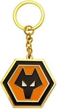 Official Wolverhampton Wanderers FC Wolves Crest metal keyring BNWT