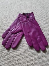 Leather gloves ladies Purple