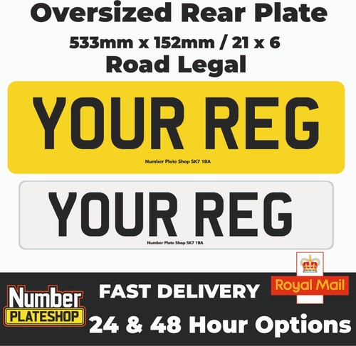 Oversize number plate - plate,