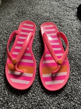 Ted Baker Pink White Stripes Fit flops Size 6 UK Or 39 Euro