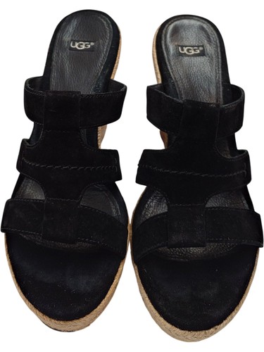 Ugg tawnie wedge sandals black - ugg,