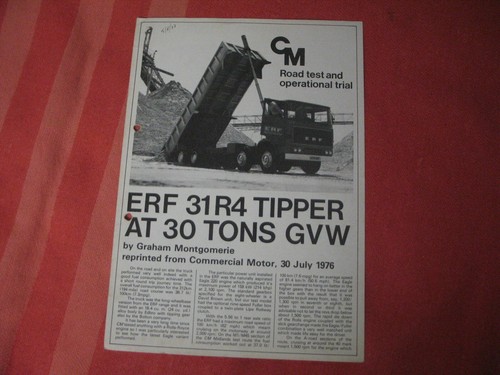 Erf 31r4 tipper road test - erf,