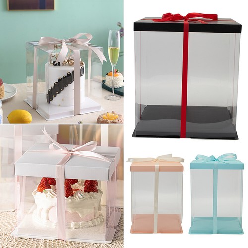 Square clear cake - square,