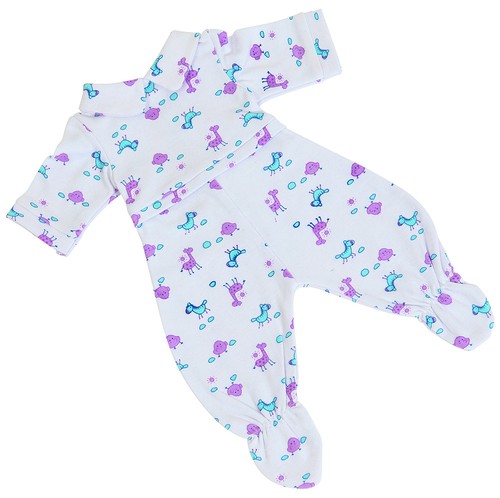 Dolls giraffe fabric babygrow - giraffe,