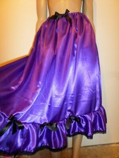 PURPLE SATIN PETTICOAT 35"