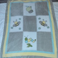 Vintage Baby Cot Blanket and 2 x Pram Blankets In VGC Unisex Neutral Nursery