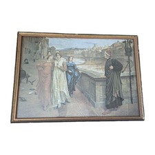 Vintage Framed Pre-Raphaelite
