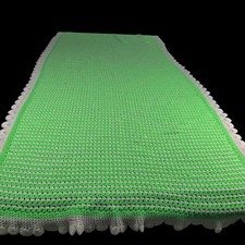 Vintage Crocheted Blanket Lime