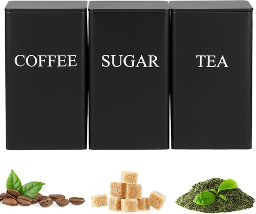 3pc set coffee tea - sugar, metal