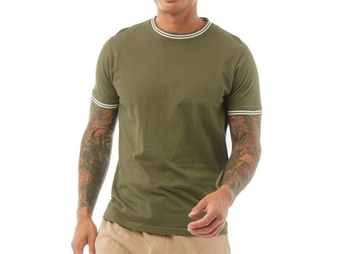Men contrast shirt short - t-shirt,