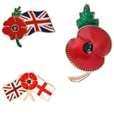 Union Jack 2025 Poppi Pin Brooch Remembrance Badge Pins Military Brooch Veteran