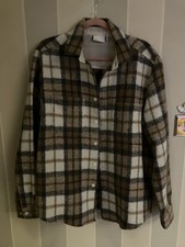 XL Zara Warm Check Button Down Jacket