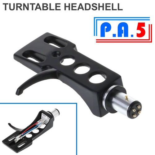 Black turntable headshell - headshell, 1/2"