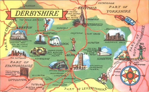 Derbyshire england illustrated - england,