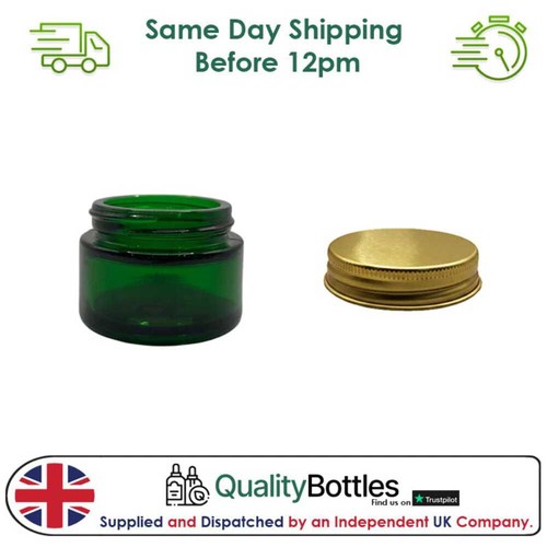 30ml green glass jar - 30ml, with
