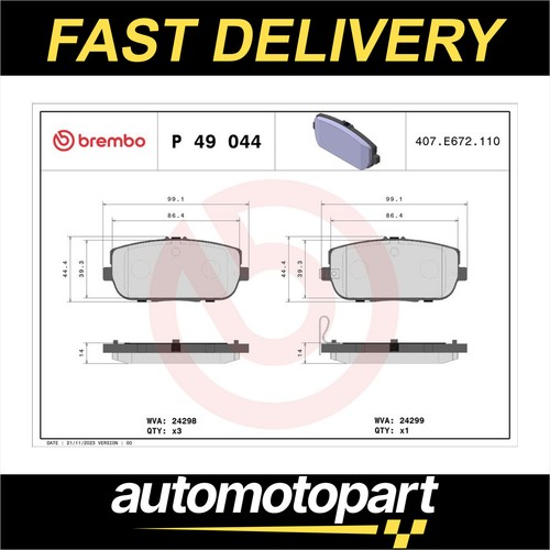 Brembo brake pads set - set, rear