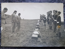 Real Photo Post Car Boys Brigade kit inspection  boys & leaders Scotland   40s ?