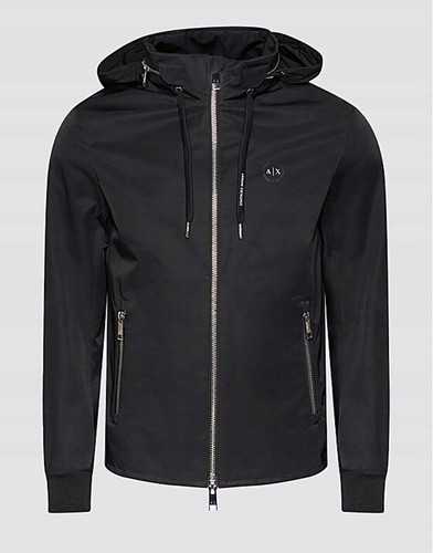Armani exchange black hooded - black,