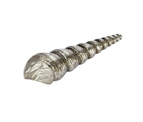 Cast pewter long spiral shell - long,