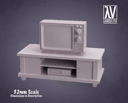 Retro console with vcr - console,