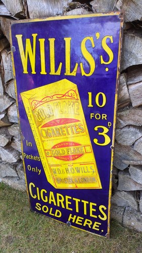 Enamel sign wills gold - sign, wills’s