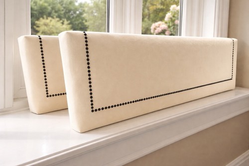 Cream plush valance padded - cream,