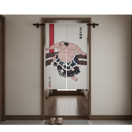 Japanese noren curtain - curtain, sumo