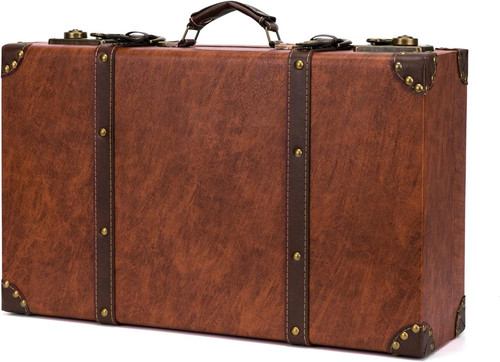 Vintage leather storage trunk - leather,
