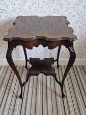 Antique Mahogany Queen Anne Style Lamp Table, C.1900. VGC. Delivery Available.