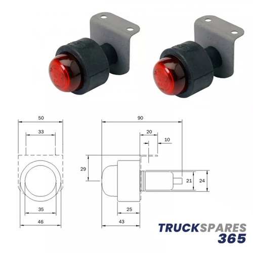 Pair rubbolite truck - rubbolite, truck-lite