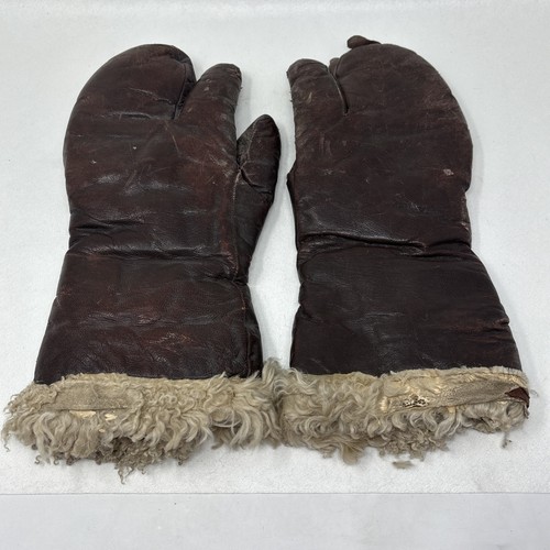 Vintage ww2 leather gloves - ww2,