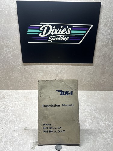 Bsa instruction manual models - manual,