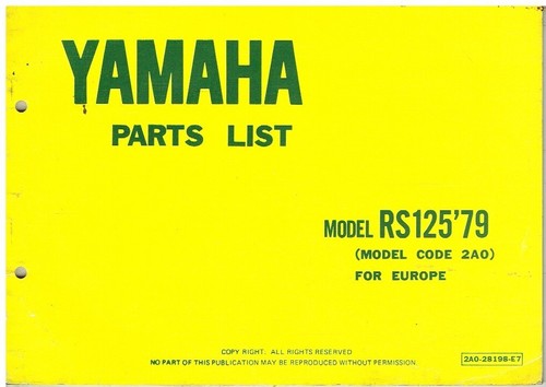 Yamaha rs125 - yamaha, (model