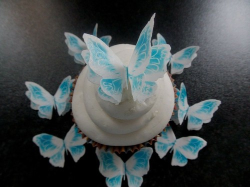 Precut double white - double, white/blue