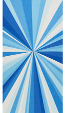 SCHUMACHER CURTAIN FABRIC Sunbeam INDOOR/OUTDOOR 3.66 METRES PANEL HORIZON BLUE