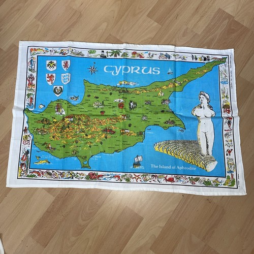 Vintage cyprus map - cyprus,