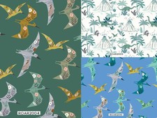 Roar  Dinosaurs Cotton Fabric