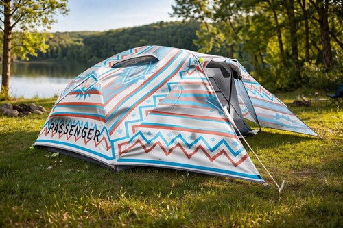 Festival camping tent person - camping,