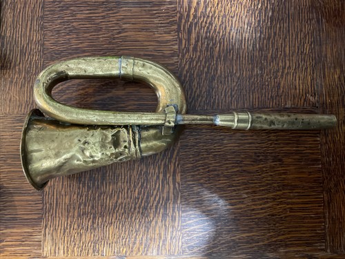Antique brass bugle car horn - bugle,