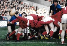 gareth edwards passes the ball to a player during the game signed 12x8 photo