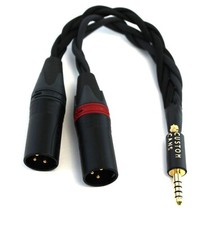 Fully balanced 4.4mm to 2 x 3pin XLR 6 wire cable to connect DAC or DAP to Amp