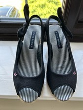 Sling back peep toe wedge